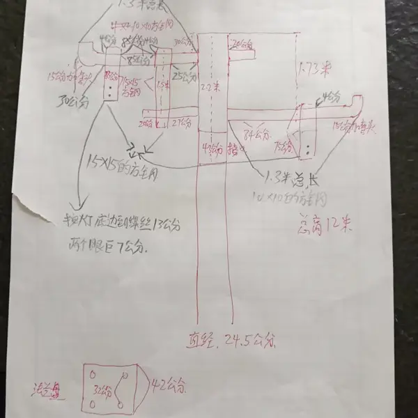 12米景区照明灯,新中式路灯照明灯笼,可定制