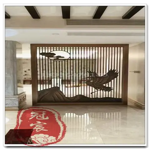 北京青古铜铝板山水浮雕壁画酒店定做金属艺术雕刻工艺品定做厂家