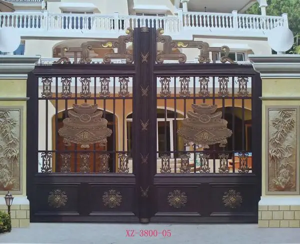 江门市铝合金大门 铝合金平开门智能开门机质量