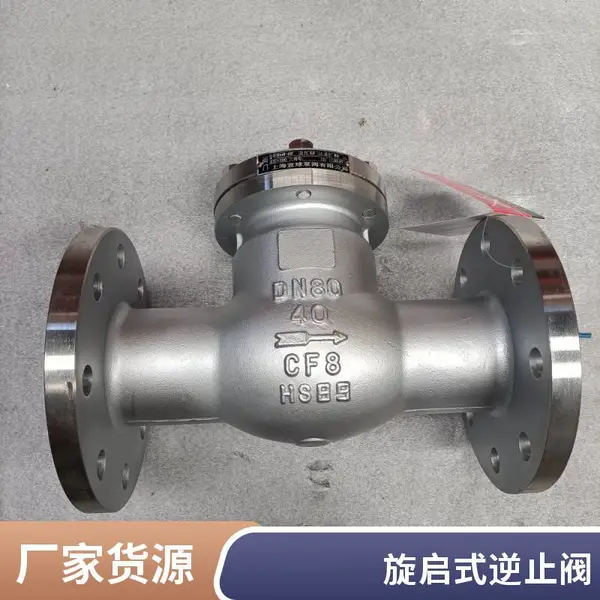 H44W-16RL DN250 翻板式 单向逆止阀 法兰不锈钢旋启式止回阀