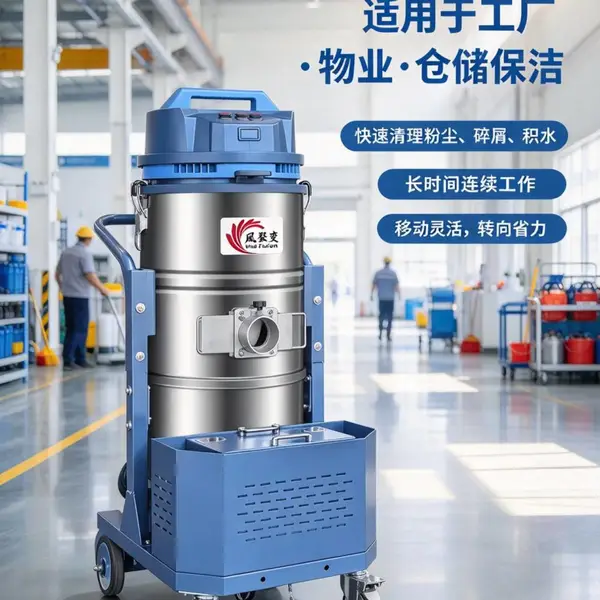 FD?1510FC 电瓶式工业吸尘器 无线锂电 100L 大容量车间充电式工业吸尘机