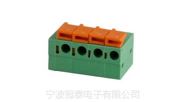 弹簧式接线端子、PCB端子台、GT142R、冠泰电子、焊板式连接器