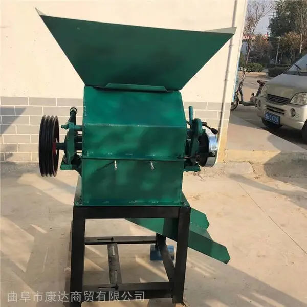 康达牌粮食挤扁机 农业机械粮食加工设备 小麦挤扁机视频
