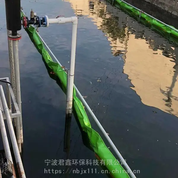 宁波君鑫太湖拦截带定制 水生植物 PVC固体浮子防污屏