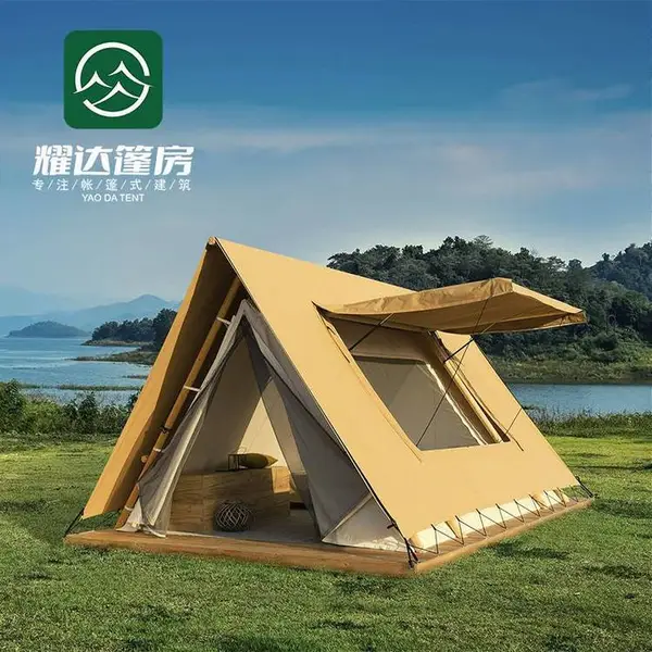 豪华防水户外景区旅游网红三角民宿酒店帐篷房野奢营地农家乐