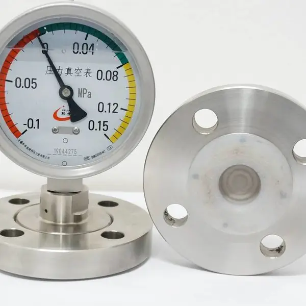 美标法兰隔膜压力表Y100B/Y150B-MF_1”150LB RF