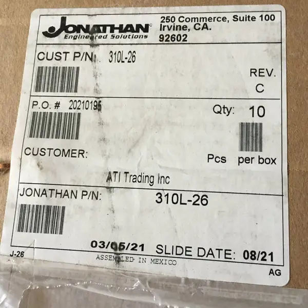 供应美国jonathan 服务器铝滑轨 310L-26