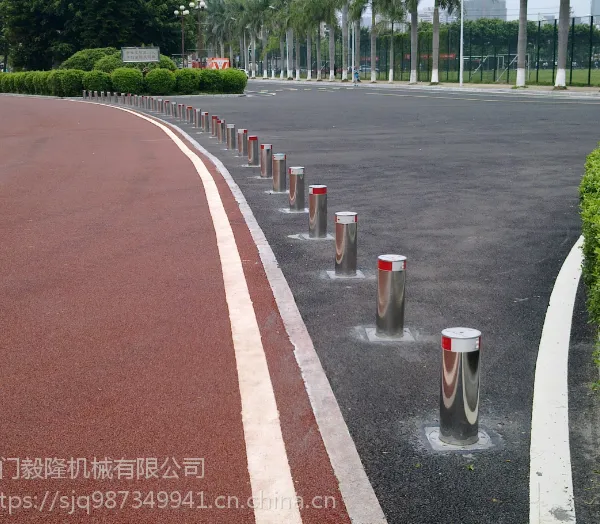 手动半自动升降柱路障 毅隆半自动升降柱路障