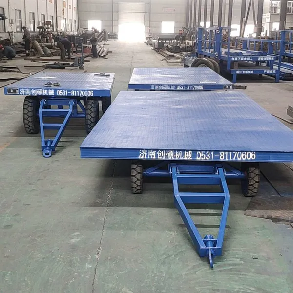 大吨位牵引式平板车 10吨20t重型车间工具搬运车 平板拖车 厂区转运车