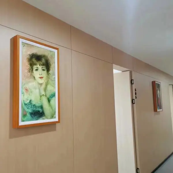 32/43/55寸高清电子画框屏广告机多媒体发布影楼婚纱照数码相册 55英寸实木画框广告机