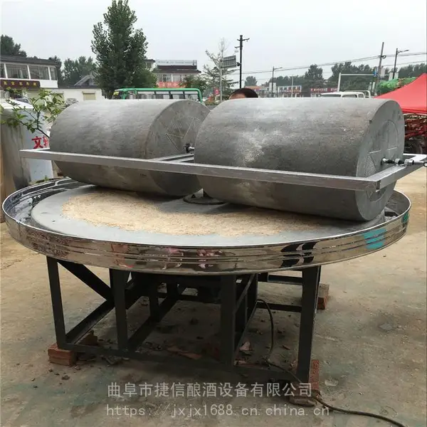 全自动石碾面粉机 150型单头石碾子辣椒磨粉电动石碾子