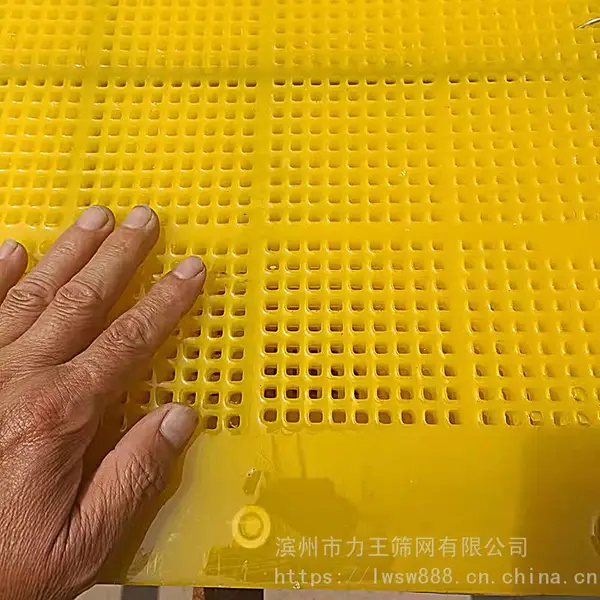 山东力王 3毫米筛孔方孔 聚胺酯筛网 小孔聚胺酯筛网 定制款