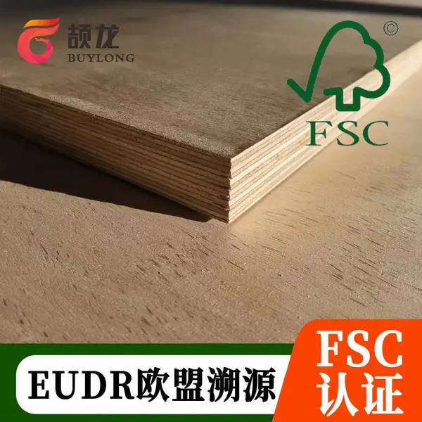 欧盟溯源eudr认证CE阻燃胶合板 桉木芯FSC夹板欧标防火多层板