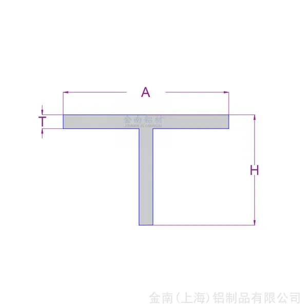 铝合金T型条 T型铝条型材 T型铝条开模定制