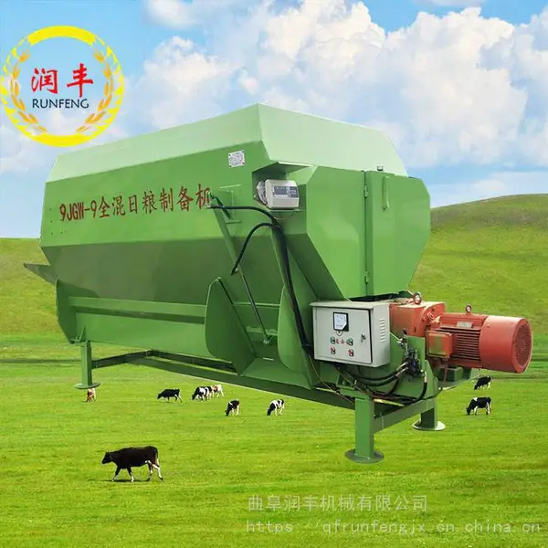 养殖用饲料混合机 润丰机械自动称重搅拌饲料TMR机 容量大小可定制
