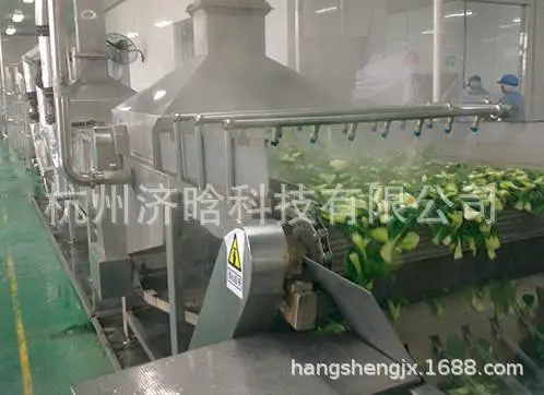 荠菜清洗机,荠菜漂烫机,荠菜切割机,荠菜馅速冻加工生产线设备