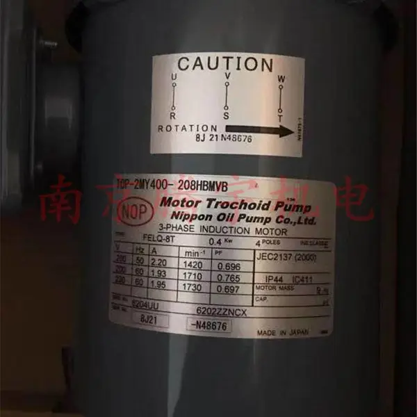 日本 NOP TOP-2MY1500-216HBM 摆线转子泵 机床液压润滑泵头