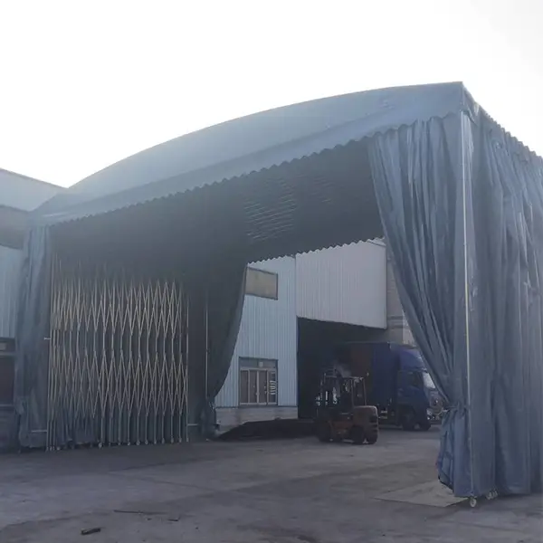 广州荔湾ZKLW-07 户外推拉帐篷 仓库移动雨棚 移动遮阳蓬厂家设计安装