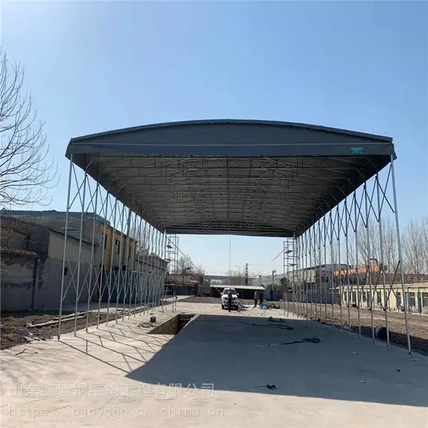 山东省青岛市胶州定制帐篷 仓库推拉雨棚 大型喷漆房