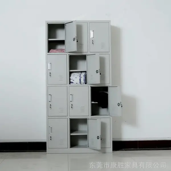 广州铁柜厂自产自销工厂员工储物柜12门带锁具