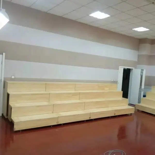 木制伸缩三层 移动抽拉式合唱台 音乐教室用合唱台