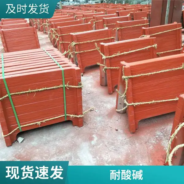 水泥仿木花钵 文旅景区特色景观花箱组 户外长期使用不褪色不变形