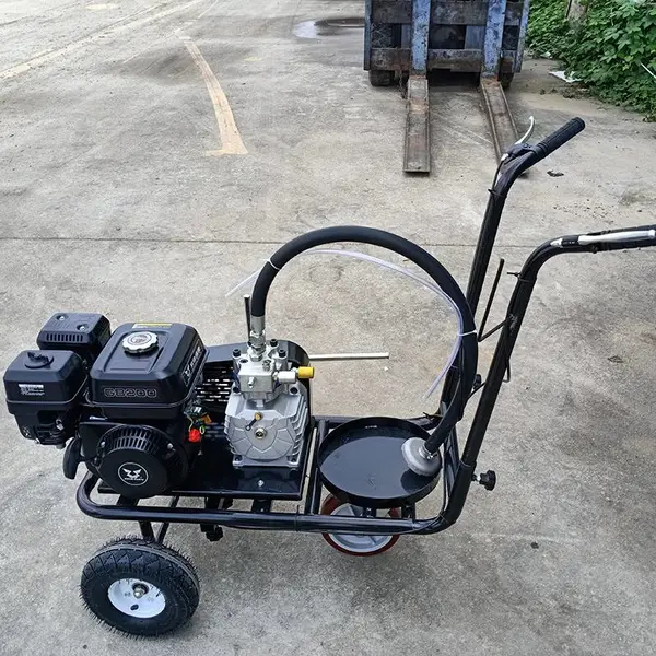 久恒小区停车场划线机厂家 手推式标线划线车 公路路标冷喷划线机
