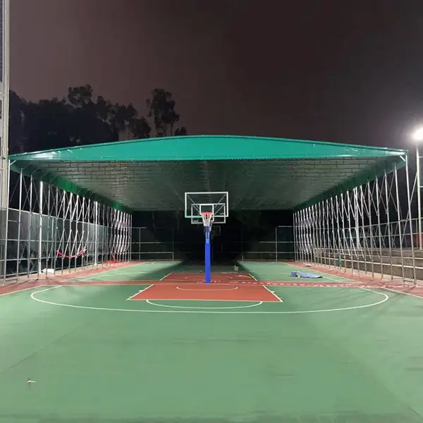 室外休闲场所搭建活动遮阳棚 移动推拉帐篷 电动伸缩雨棚尺寸定做