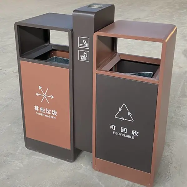 西安户外环保分类垃圾桶生产厂家|延安环卫镀锌板果皮箱批发|垃圾箱大量现货供应