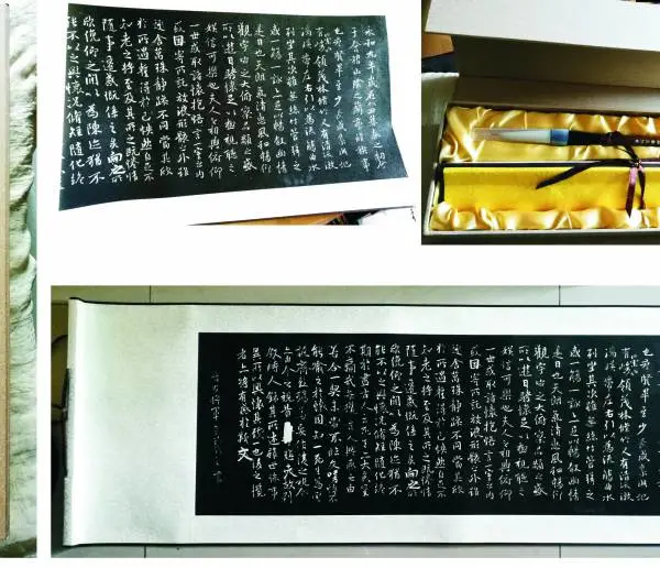 西安碑林书法拓片兰亭序拓片卷轴兰亭序装裱带毛笔文化礼品- 供应商网