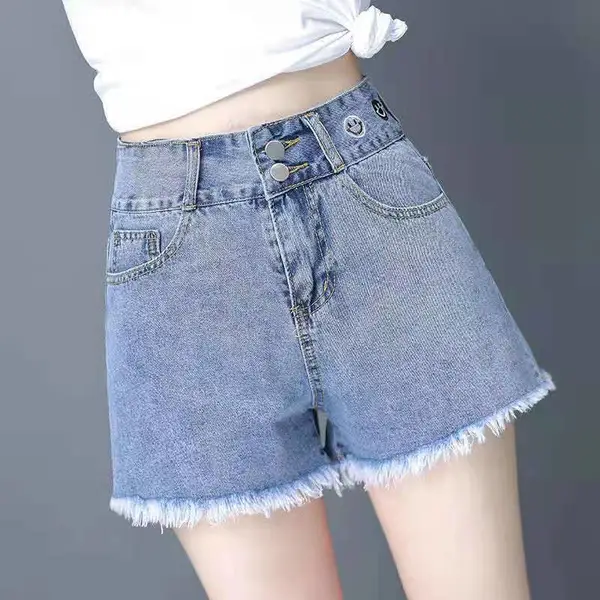 广东广州越秀牛仔短裤夏女精梳棉女装牛仔裤中腰女装牛仔短裤