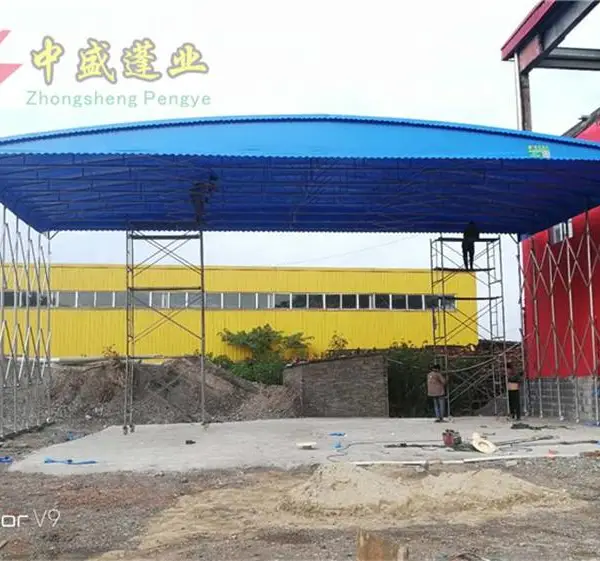 厂家定做移动仓库棚大型伸缩推拉帐篷工厂物流园区蓬钢筋帐篷大雨篷