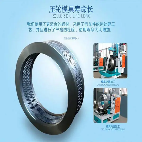定制颗粒机配件 耐磨压轮 颗粒机模具 560颗粒机配件咨询
