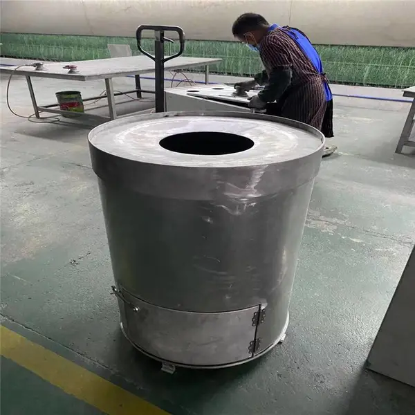 户外防火分类垃圾桶定制-铝合金材质垃圾桶
