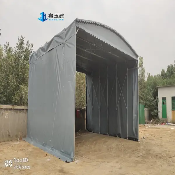 物流仓库雨棚 大型活动电动篷 悬空过道蓬镀锌管