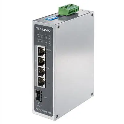 TP-LINK TL-SG2105P工业级4口千兆POE+SFP光纤交换机导轨WEB网管