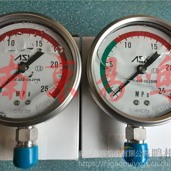 日本ASK压力表PG-AG1/2×100×25MPA-GR8.5精密压力表