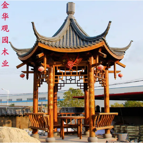 防腐木古建八角凉亭 园林景观项目 承接设计花园别墅亭子 可定制 厂家直销 江西抚州