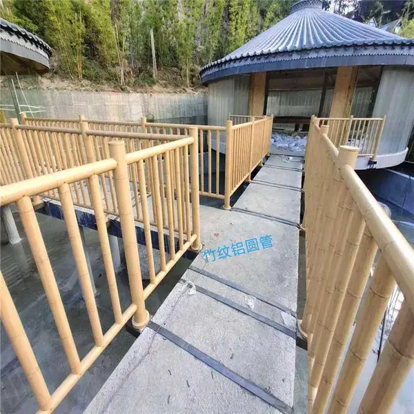 仿竹纹铝圆管 铝合金竹竿厂家