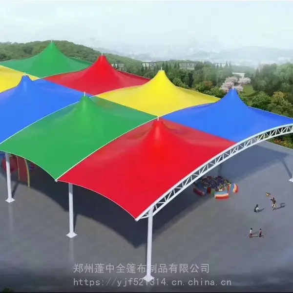 设计制作石家庄篮球场索膜结构防雨篷遮阳蓬 质量可靠