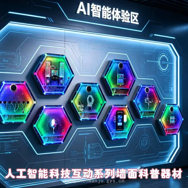 人工只能科学互动科普墙面游戏器材玩具幼儿园中小学走廊AI装置