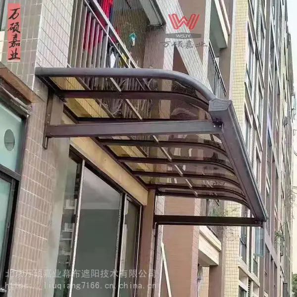 顺义欧式遮阳雨棚 别墅顶棚防晒遮阳棚 户外露台阳台防晒遮阳雨棚 铝合金窗棚