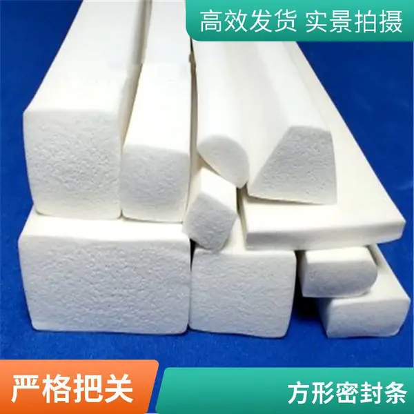 方形硅胶密封条耐高温矩形发泡海绵条机柜防撞防水密实橡胶条扁条