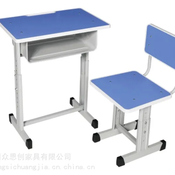 乌兰察布集宁中小学生学校教室双人学习桌椅子凳子众思创家具