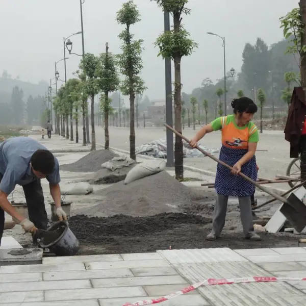 菠萝面花岗岩做旧老石板芝麻灰仿古石中式园林民宿古建防滑地铺石
