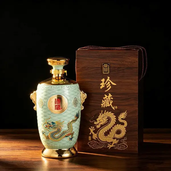 陈酿2.5L装私藏酒瓶 定制商标图案陶瓷酒坛 单瓶5斤装酒具木盒装