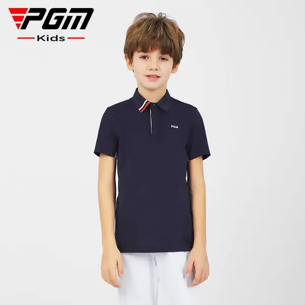 PGM新品男童高尔夫服装儿童短袖T恤春夏季男童运动服厂家***