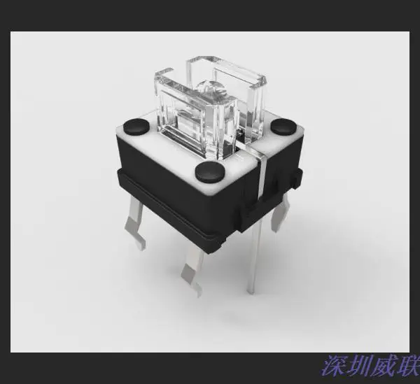 铜脚带灯轻触开关6X6X7 带蓝色灯 按键开关 颜色齐全 深圳供应