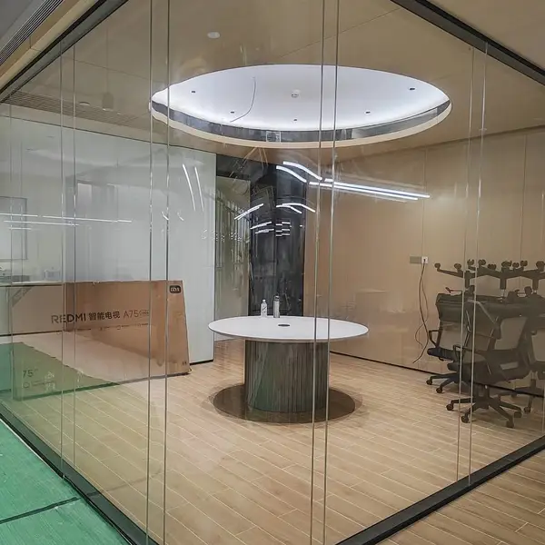深圳玻璃隔断 办公双玻隔墙 铝合金框架 定制安装厂家