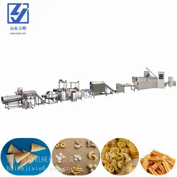开心脆卷锅巴膨化机 出口国外膨化锅巴生产线 定制一根葱膨化设备